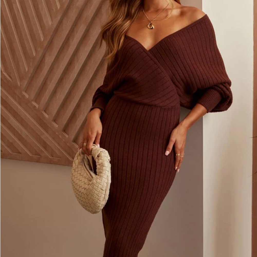 Vici Purple Ribbed Knit Sweater
